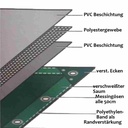 grau 650 g/m² PVC 6 x 8m (48m²) Plane-0