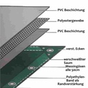 grün 650 g/m² PVC 2 x 3m (6m²) Plane-0