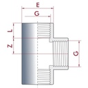 PVC-U T-Piece IG 1" PN10-0