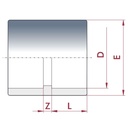 PVC - U Klebemuffe 20 mm PN16-0