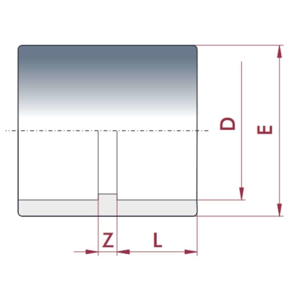 PVC-U Adhesive Socket 20 mm PN16-0