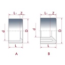 PVC-U Reduction short 40 mm x 32 mm PN16-0