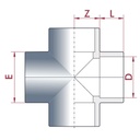 PVC-U Cross Socket 50 mm PN16-0