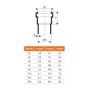 HTsafeS Siphon connection piece to metal and plastic DN/OD 40/40-1