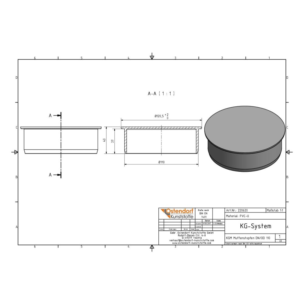 KGM Socket Plug DN/OD 110-1