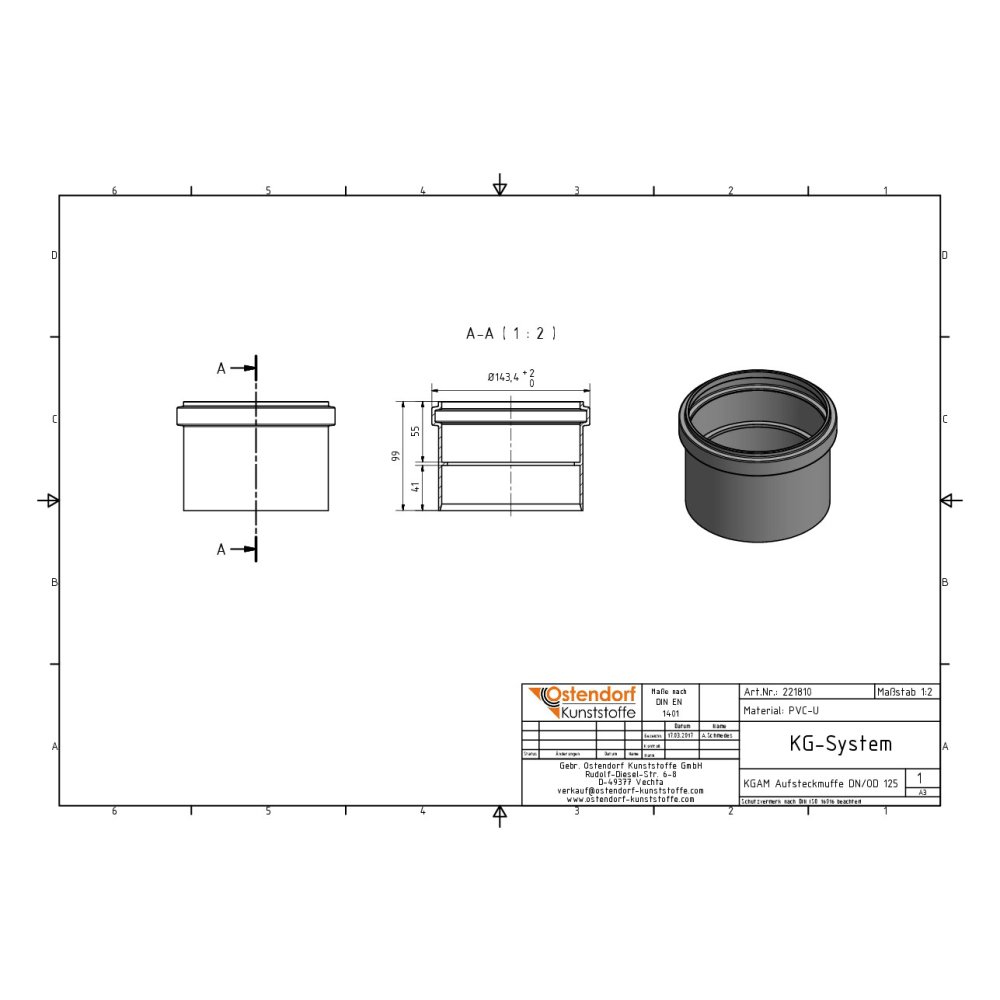 KGAM Socket DN/OD 125-0