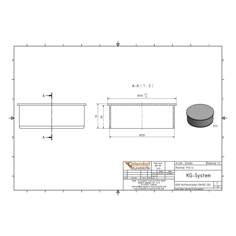 KGM Socket Plug DN/OD 250-1