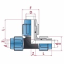 PP PE Pipe Fitting T-Piece Extended 20 x 25 x 20-0