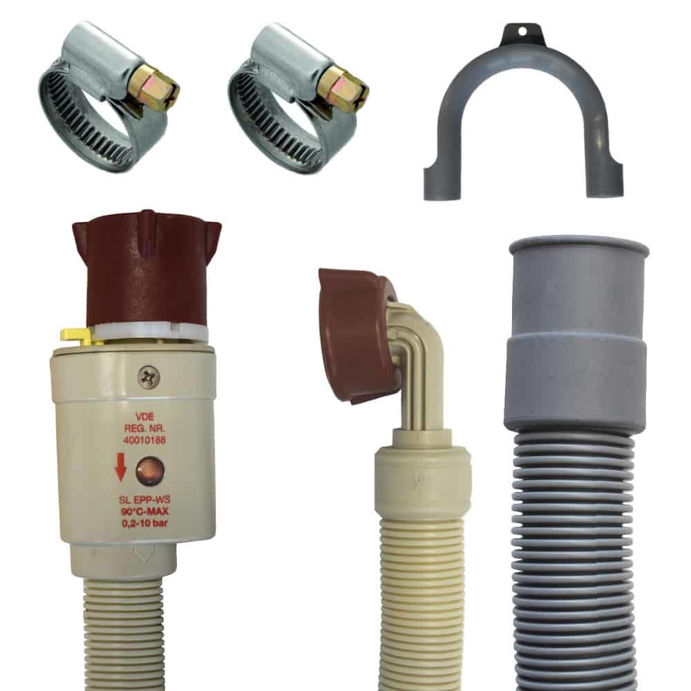 2m Hose Connection Set (Aquastop + Drain Hose + 2 Clamps)-1