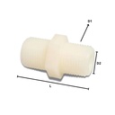 Hose Connector Plastic Double Nipple 1 1/2"-0