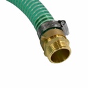 1"/25mm Suction + Pressure Hose with Suction Basket, Check Valve + 1" Male Double Nipple-1