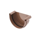 Gutter Cap Right Brown System 100