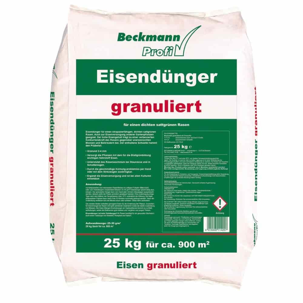 25 kg granulated Beckmann Iron Fertilizer 2-4mm for approx. 900m²