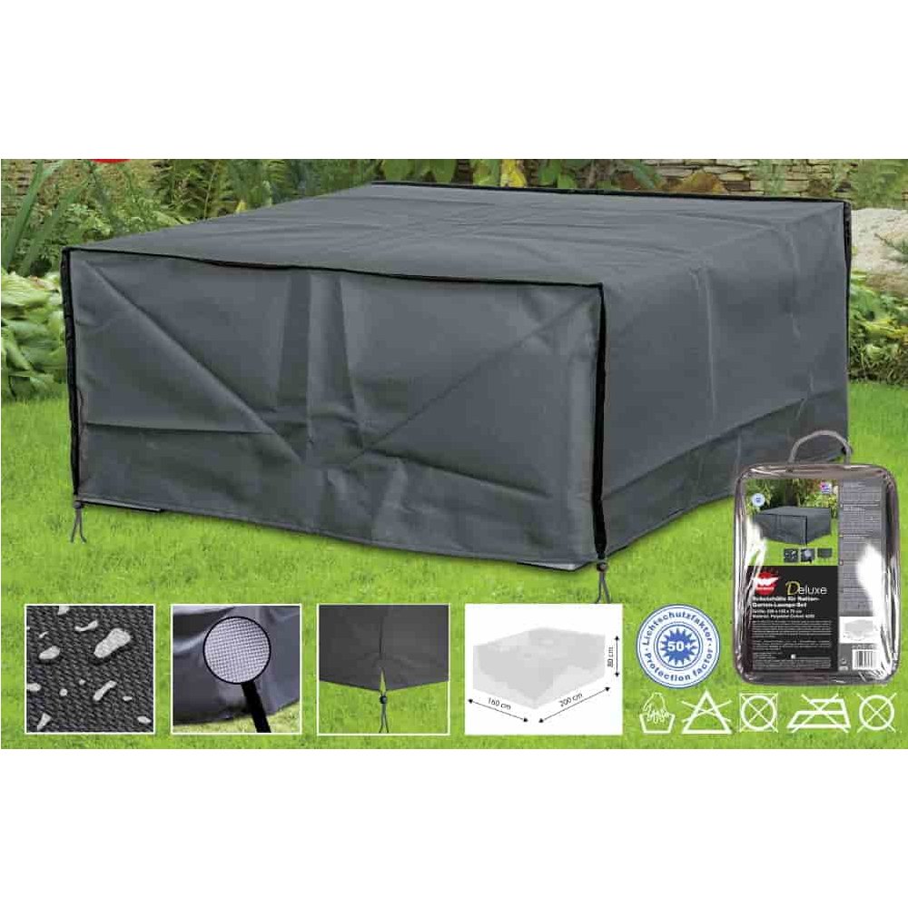 Protective Cover Deluxe Rattan Lounge, approx. 200x160x80