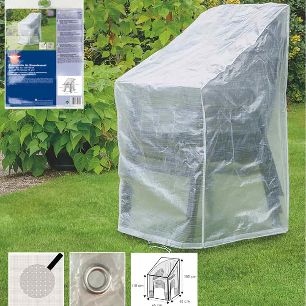 Protective Cover Transparent Stacking Chair, approx. 65x65x110/150