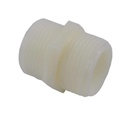 Hose Connector Plastic Double Nipple 1/2"