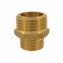 Threaded Fitting Brass Double Nipple Reduced 1 1/4" Male x 1 1/2" Male