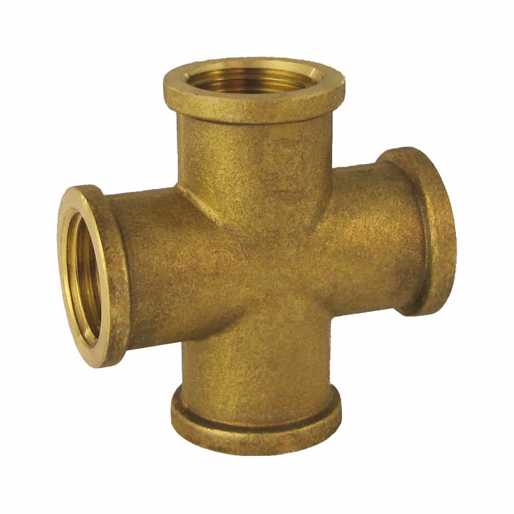 Threaded Fitting Brass Cross Piece 1 1/4" IG