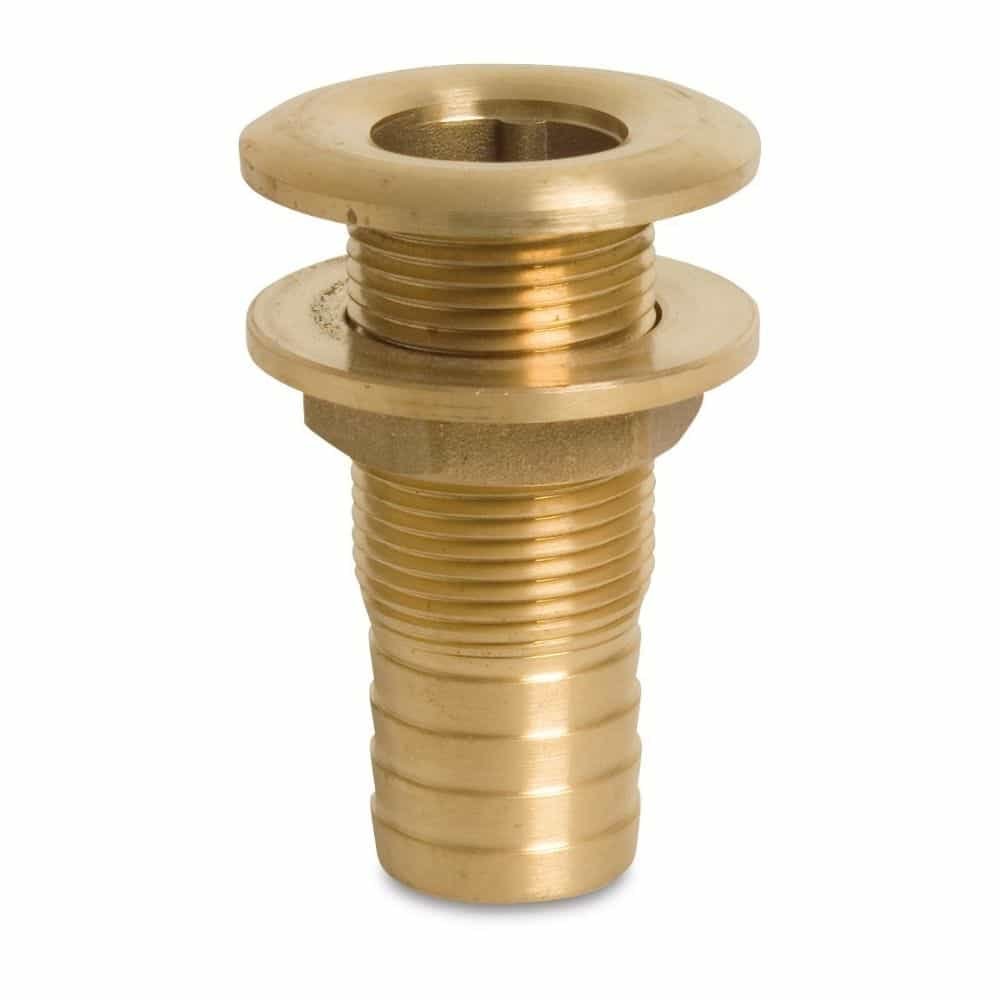 Threaded Fitting Brass Pass-Through 30 mm Hose Tail x 1" Male Thread