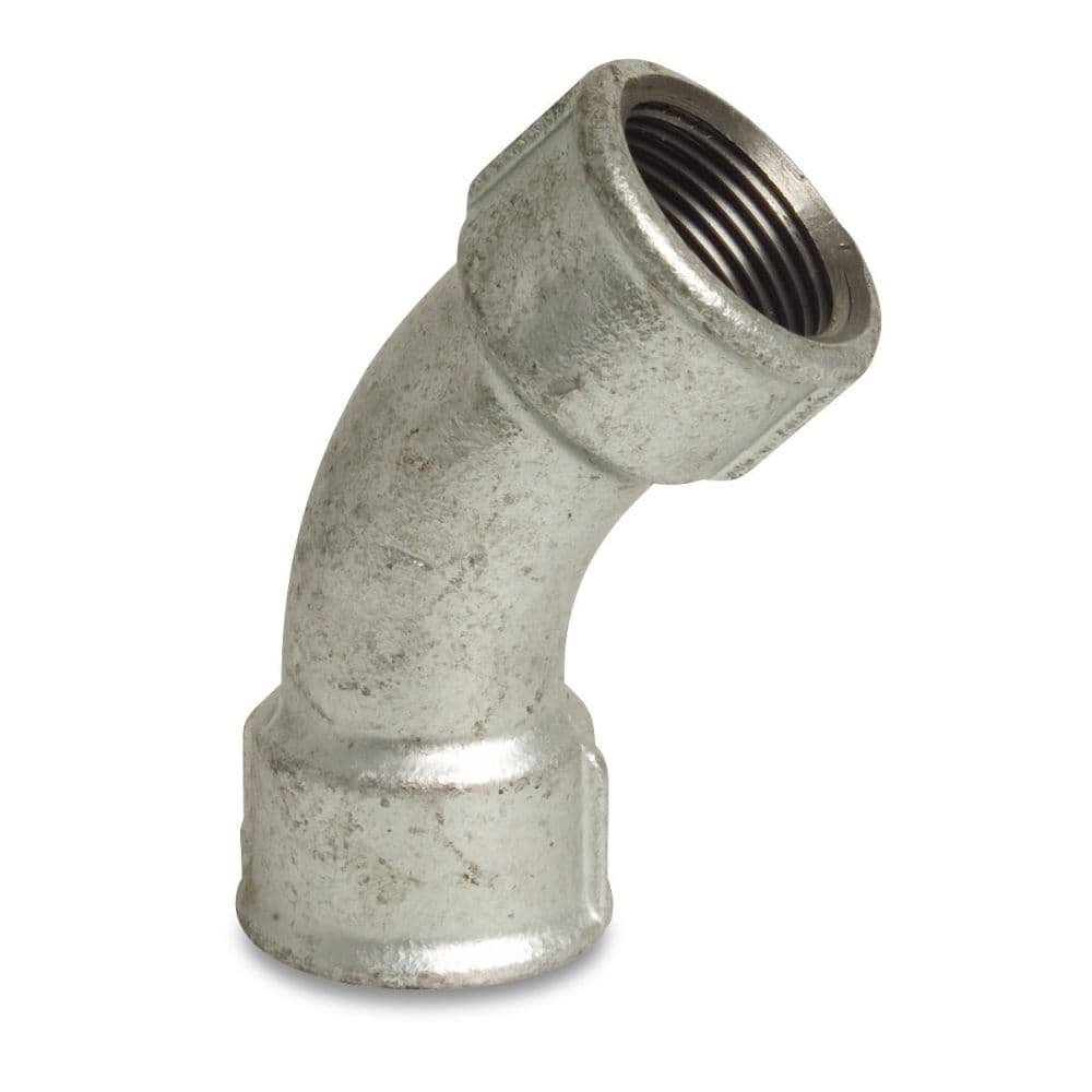 Threaded Fitting Malleable Cast Iron Elbow 45° 1 1/2" F x 1 1/2" F