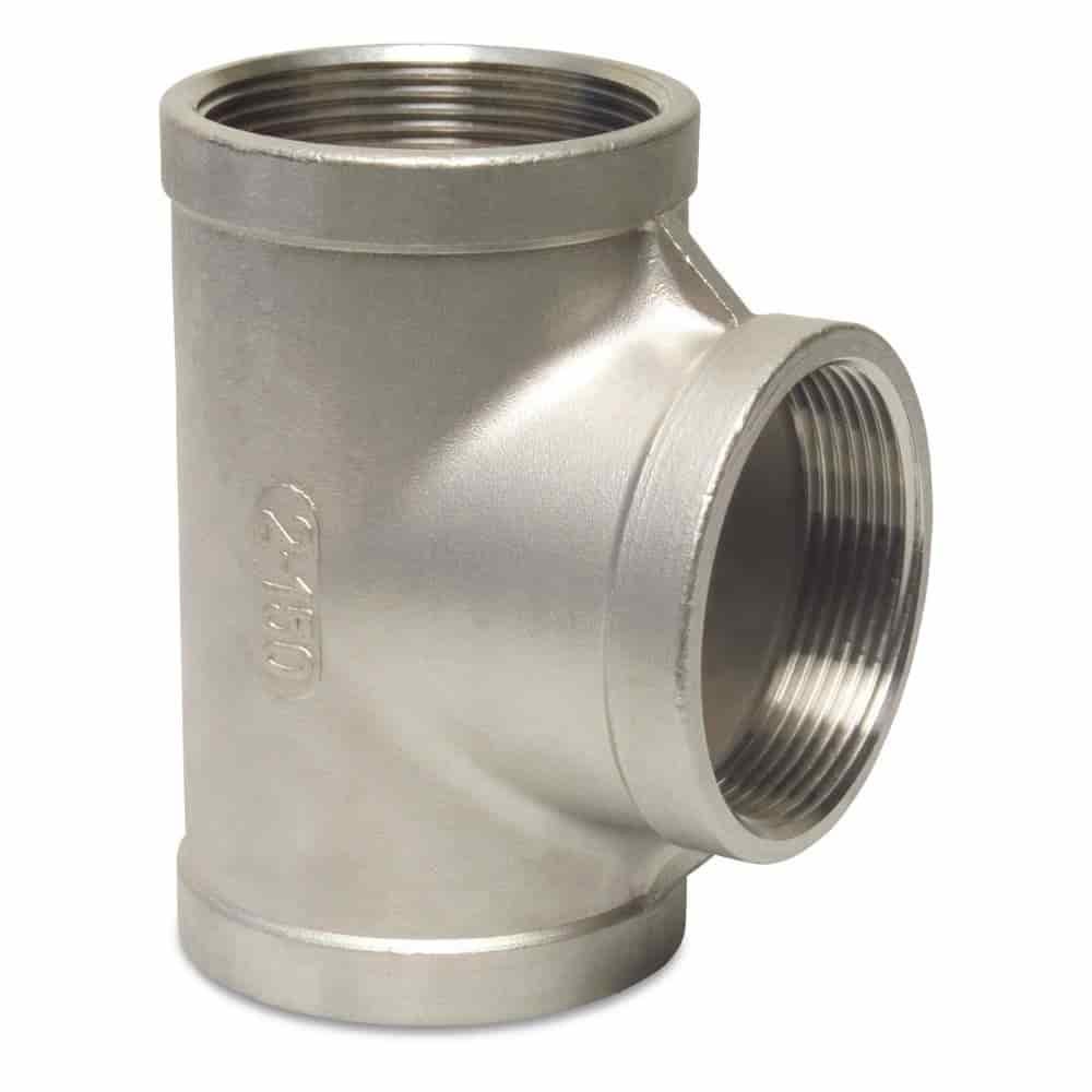 Threaded Fitting Stainless Steel T-Piece 90° 1 1/2" IG