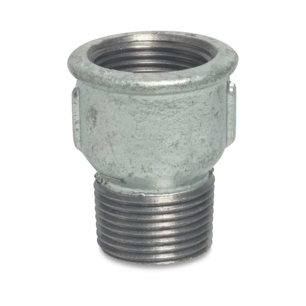 Threaded Fitting Malleable Cast Iron Socket Nipple 2" Female Thread x 2" Male Thread