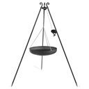 Wok on Tripod from Natural Steel 180 cm - 70 cm Diameter + Crank