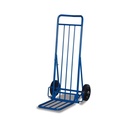 Parcel Roller 150 kg with foldable shovel pneumatic tires 490 x 635 x 1025 mm