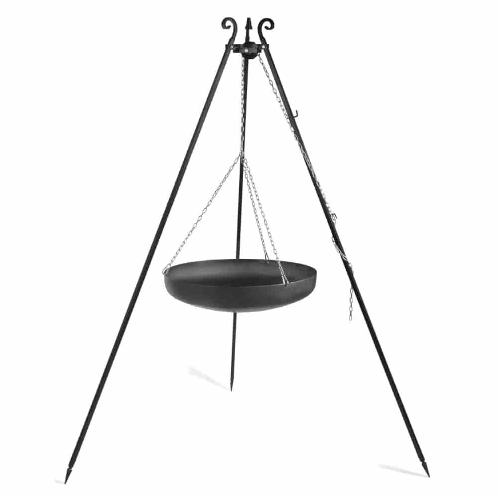 Wok on Tripod made of Natural Steel 180 cm - 60 cm Diameter