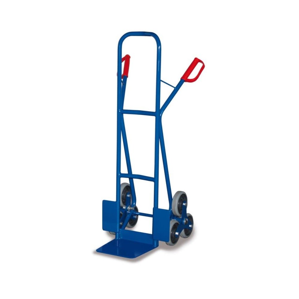 Stair Cart 200 kg with 2 three-armed wheel stars thermoplastic rubber 610 x 630 x 1310 mm