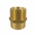 Threaded Fitting Brass Double Nipple Reduced 3/4" Female Thread x 1" Male Thread