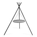 Swing Grill "TIPI" 210 cm + Grill Grate 80 cm made of Natural Steel