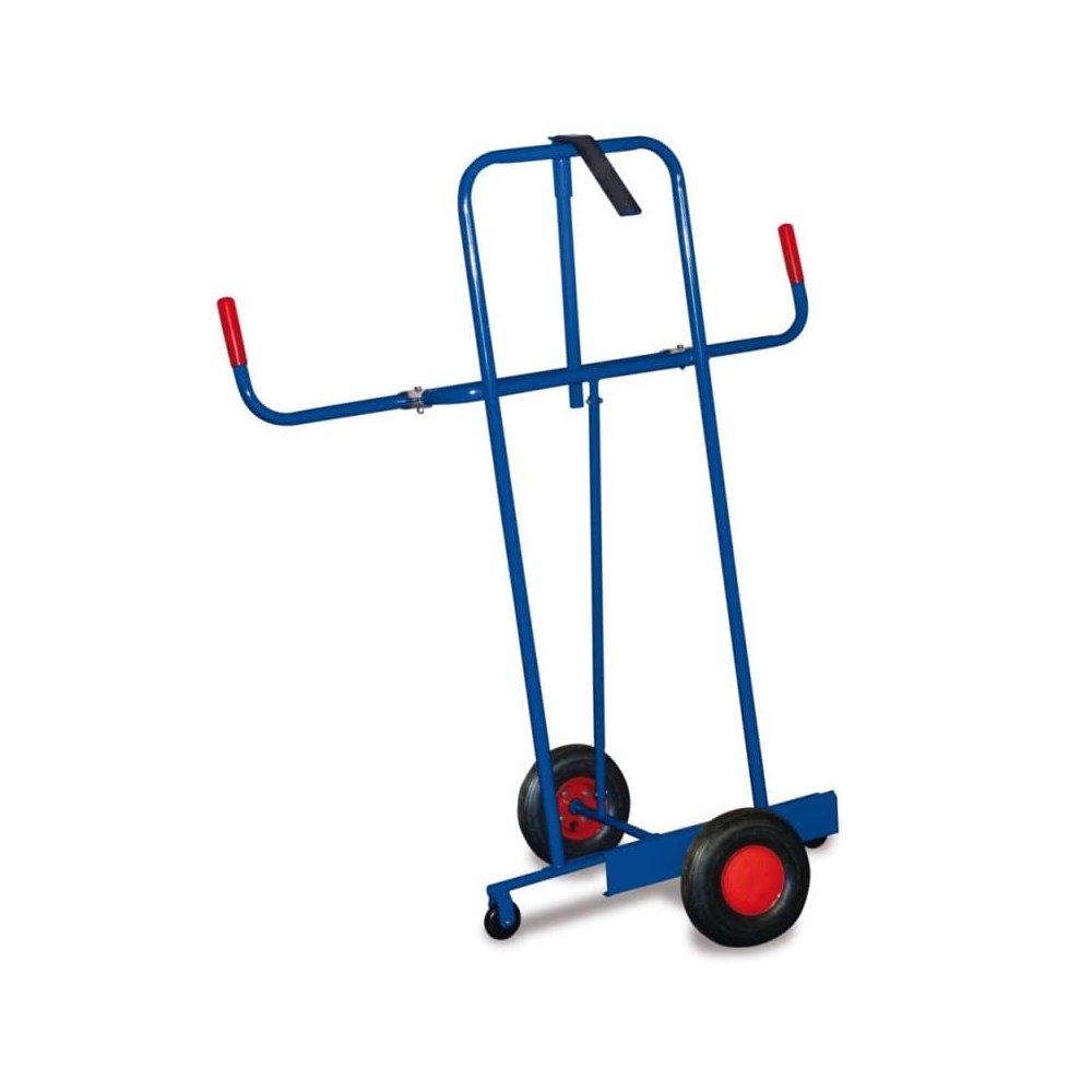 Plate trolley with variable plate securement solid rubber tires