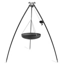 Wok on Tripod from Natural Steel 200 cm - 60 cm Diameter + Crank