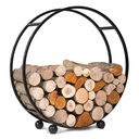 Firewood Rack "DAISY" 80 cm - made of natural steel