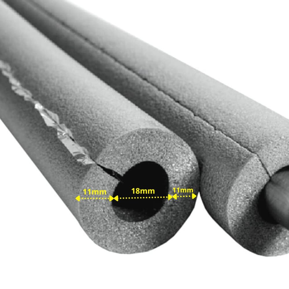 INSUL-TUBE® H PLUS XT Rubber 2m Pipe Insulation Ø 18 mm x 10 mm Insulation 50% GEG Self-adhesive