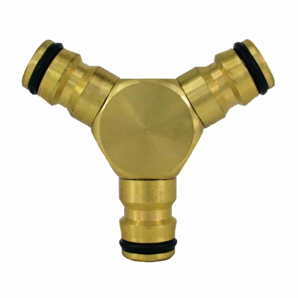 Brass Plug-in System 3 Way Y-Distributor