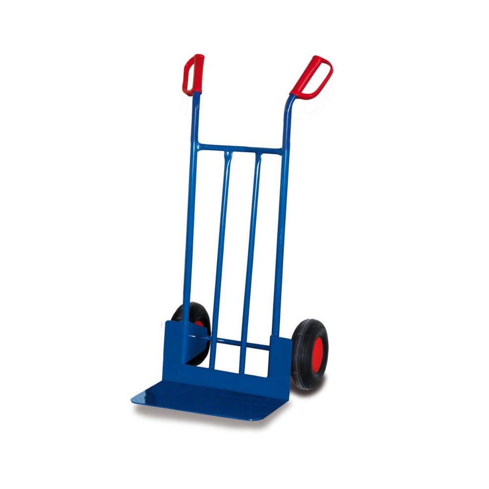 Steel Tube Hand Truck 250 kg with extra large shovel pneumatic tires 690 x 600 x 1110 mm