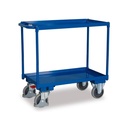 Large cart with 2 shelves, rim 40 mm high + EasySTOP