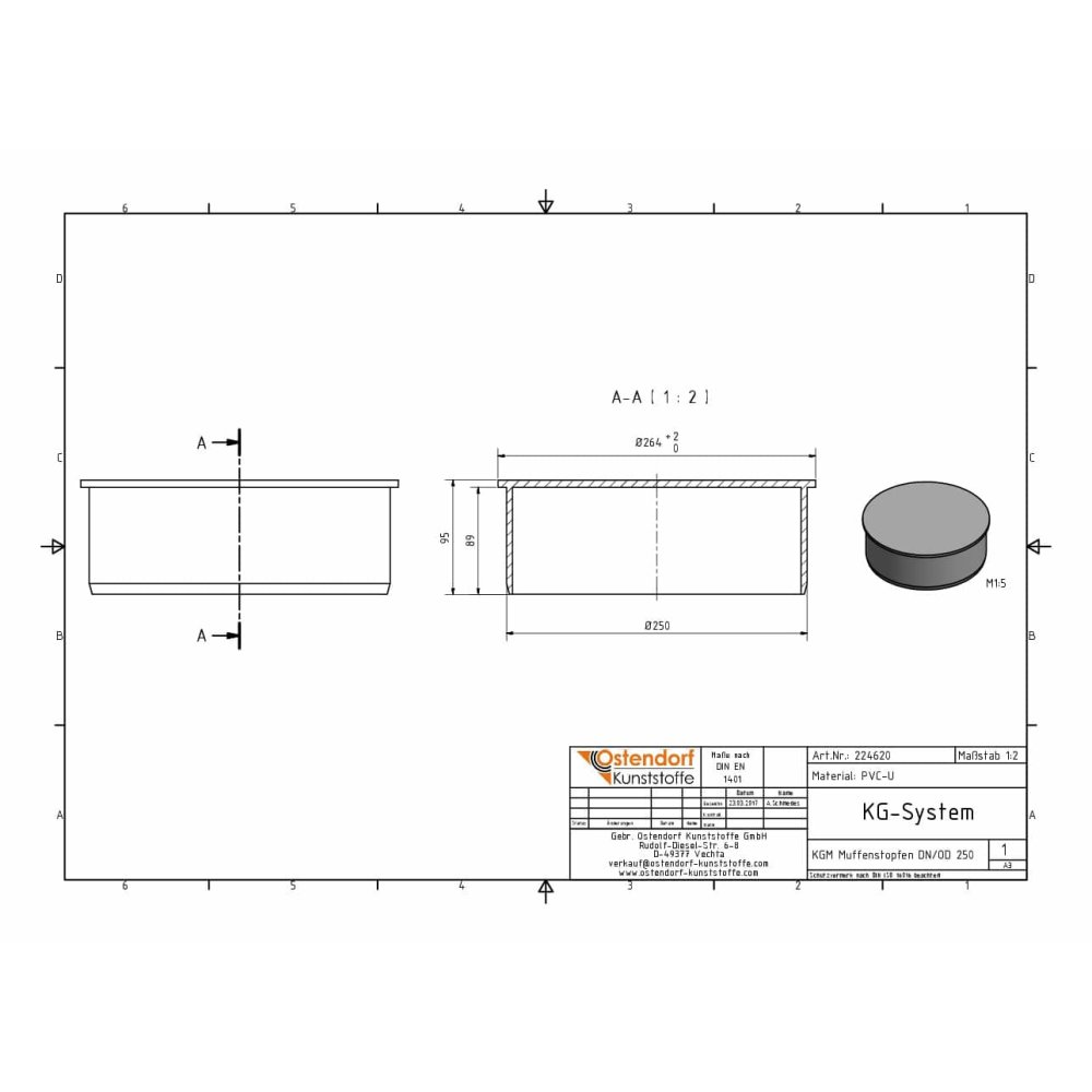 KGM Socket Plug DN/OD 250