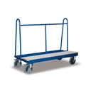 Platform truck with wood loading surface, side rail height 915 mm