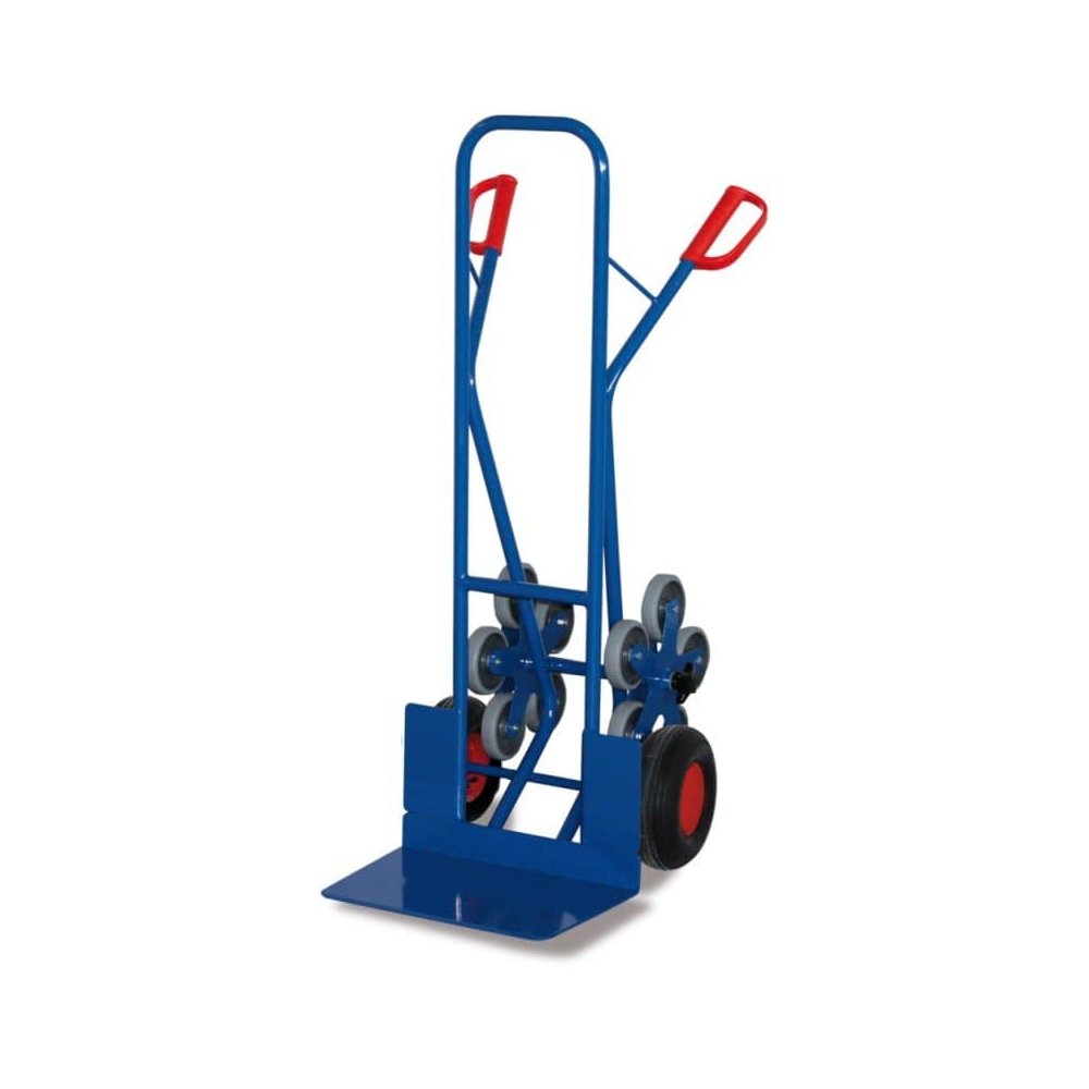 Steel tube stair hand truck 200 kg with large shovel