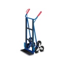 Steel Tube Hand Truck 250 kg with 2 three-arm wheel stars thermoplastic rubber 640 x 525 x 1155 mm