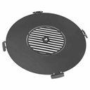 Griddle Plate Made of Natural Steel for Fire Bowl 98 cm + Grill Grate 46 cm and 4 Handles