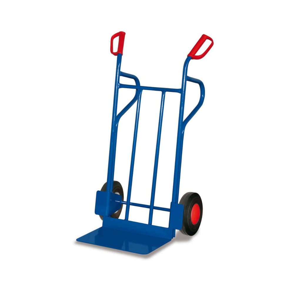 Steel Pipe Sack Truck 250 kg with extra large shovel and parking bracket Solid Rubber Tires 690 x 710 x 1200 mm