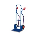 Steel Tube Cart 250 kg with Large Shovel Glide Skids Solid Rubber Tires 570 x 655 x 1315 mm