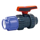 PP PE Pipe Fitting Ball Valve 25 x 3/4" Female Thread