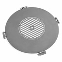 Stainless Steel Grill Plate for Fire Bowl 98 cm with Four Handles + Grate 46 cm