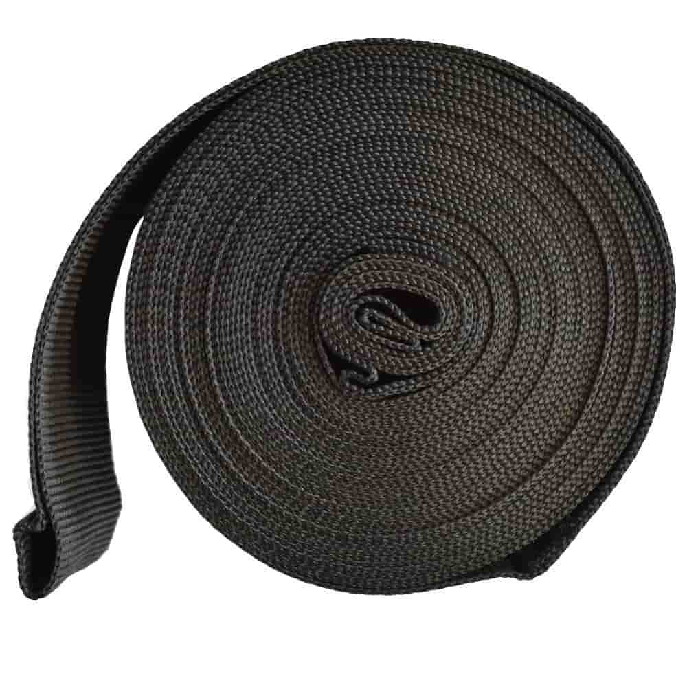 10m Strap with Loops, Black 6cm Wide