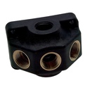 Compressed Air Plastic 4-Way Wall Socket 1/2" Internal Thread